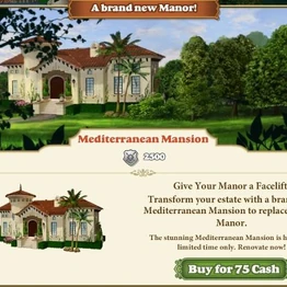 The advertisement for the mansion