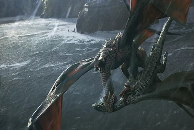 portada del audiolibro de un baile con dragones