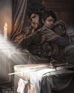 Arya y Jon Nieve se despiden by Magali Villeneuve©