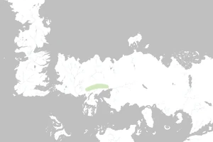 Montañas Pintadas en el mapa del mundo conocido.