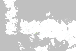 Acantilados Negros en el mapa del mundo conocido.