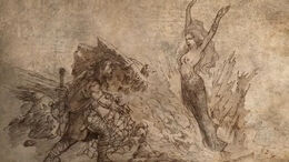 Durran y Elenei, presentada como una sirena