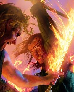 Sandor Clegane versus Beric Dondarrion by Michael Komarck, Fantasy Flight Games©