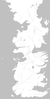 Escudo del Sur en el mapa de Poniente