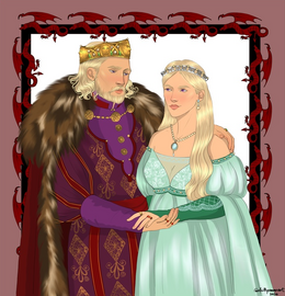 Rey Aenys y reina Alyssa by Chillyravenart©