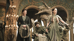 Catelyn, Robert y Lysa en juicio de Tyrion HBO