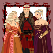 Rey Aegon I y sus dos reinas by Chillyravenart©