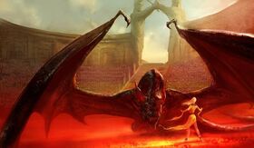 Drogon en la Fosa de Daznak by Marc Simonetti©