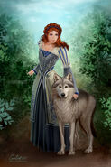 Sansa y Dama por Carrie Best©