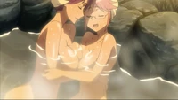 Saya and Yuriko sharing a bath