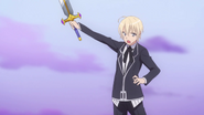 Yuuto using a Holy Sword (5)