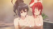 Akeno groping Rias