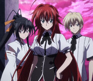 Rias Akeno and Kiba against Diodara's Peerage