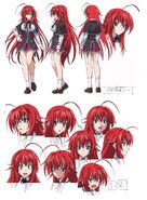 Rias' anime sketches (expressions)