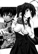 Rias letting Issei touch her breast.