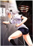 Koneko punching the locker where Issei is hiding, no watermark 