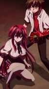 Rias crouching