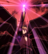 Azazel activating the Down Fall Dragon Spear