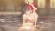 Akeno touching Rias’s breast