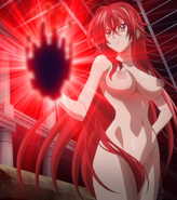 Rias holding her power in one hand