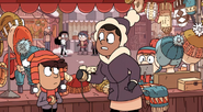 Trevor and his mom also have a stand on the market. Both are still convinced that Hilda is trouble.