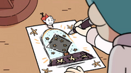 By lack of an actual snow globe, Hilda makes her mom a drawing of one.