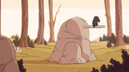 The male troll turned into a stone in daytime.
