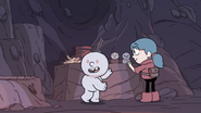 Hilda and the young troll even make stone figures of themselves.