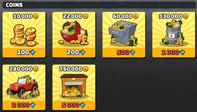Coins in store