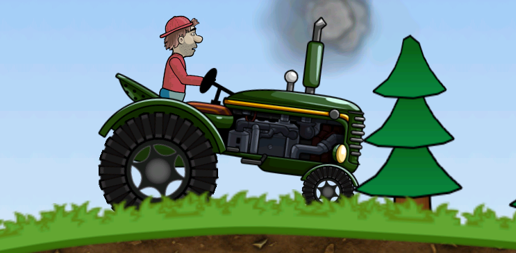 Hill Climb Racing - New Tractor with Plough in Countryside GamePlay