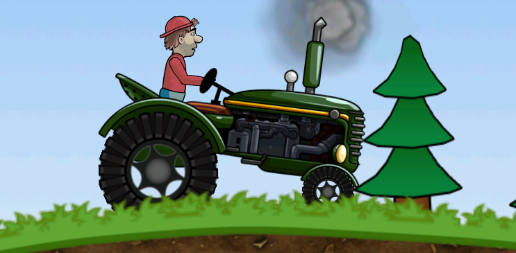 Hill Climb Racing - New Tractor with Plough in Countryside GamePlay 