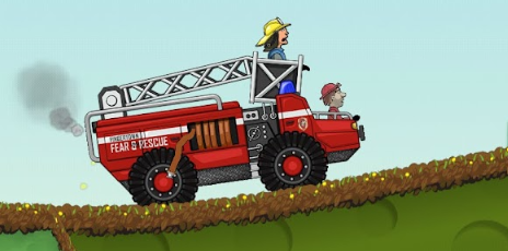 Hill Climb Racing - FIRE TRUCK rescue Police car in HIGHWAY Android  Gameplay 