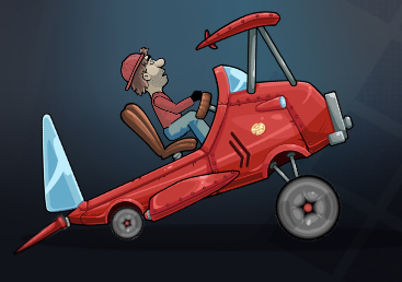 can the air car fly in hill climb racing