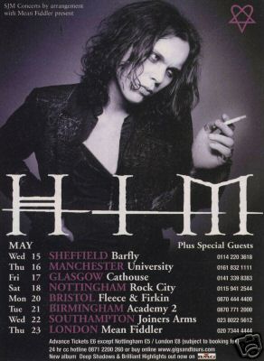 Deep Shadows and Brilliant Highlights U.K. Tour | HIM Wiki | Fandom