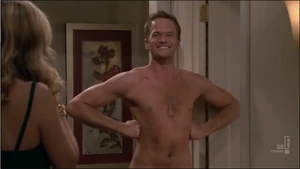 Barney performs the Naked Man to Cristina.