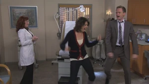 Robin and Barney celebrate Robin not being pregnant