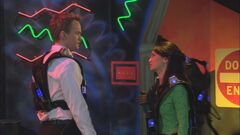 Barney and Nora lasertag