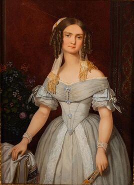 Grand Duchess Mathilde of Hesse-Darmstadt, portrait by Franz Napoleon Heigel, 1849
