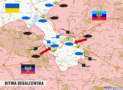 Mapa bitwy pod Debalcewem.