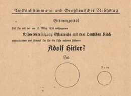 Karta do głosowania Anschluss