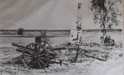 Polska armata 75 mm znisczona pod Mokrą 1939
