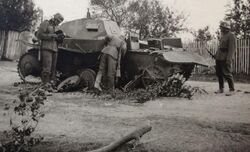Niemiecki czołg pz1 pod Mokrą 1939