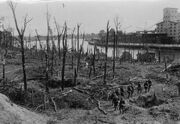 Zniszczone Westerplatte 1939