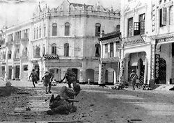 Japanese troops mopping up in Kuala Lumpur