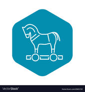 Trojan-horse-virus-icon-outline-style-vector-25691733