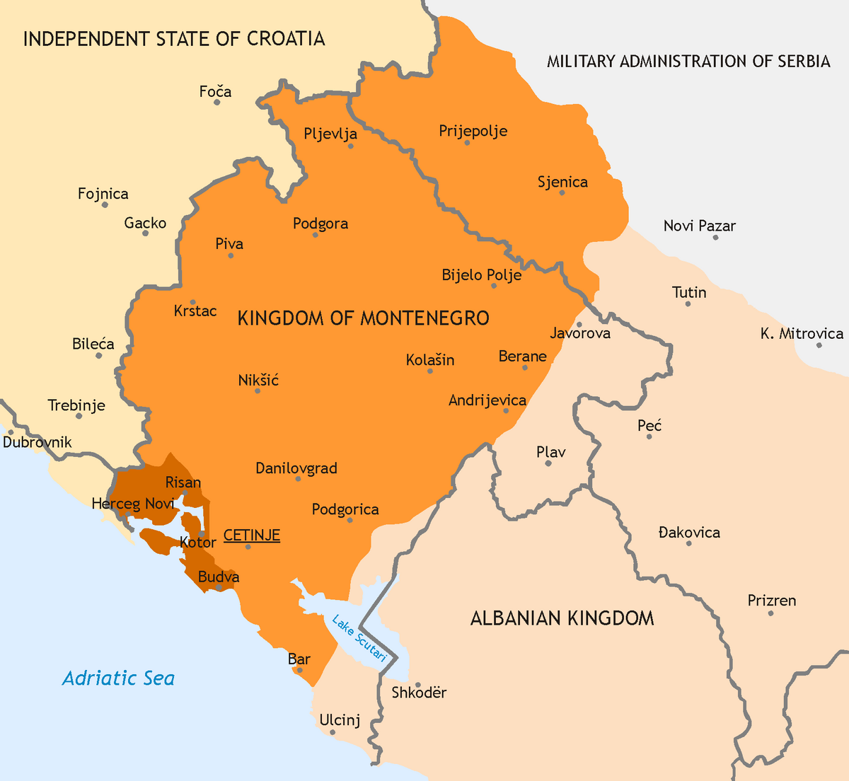 Kingdom Of Montenegro 19411944 Wiki Atlas Of World History Wiki Fandom 1102