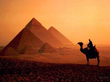 Giza-pyramids-at-dusk