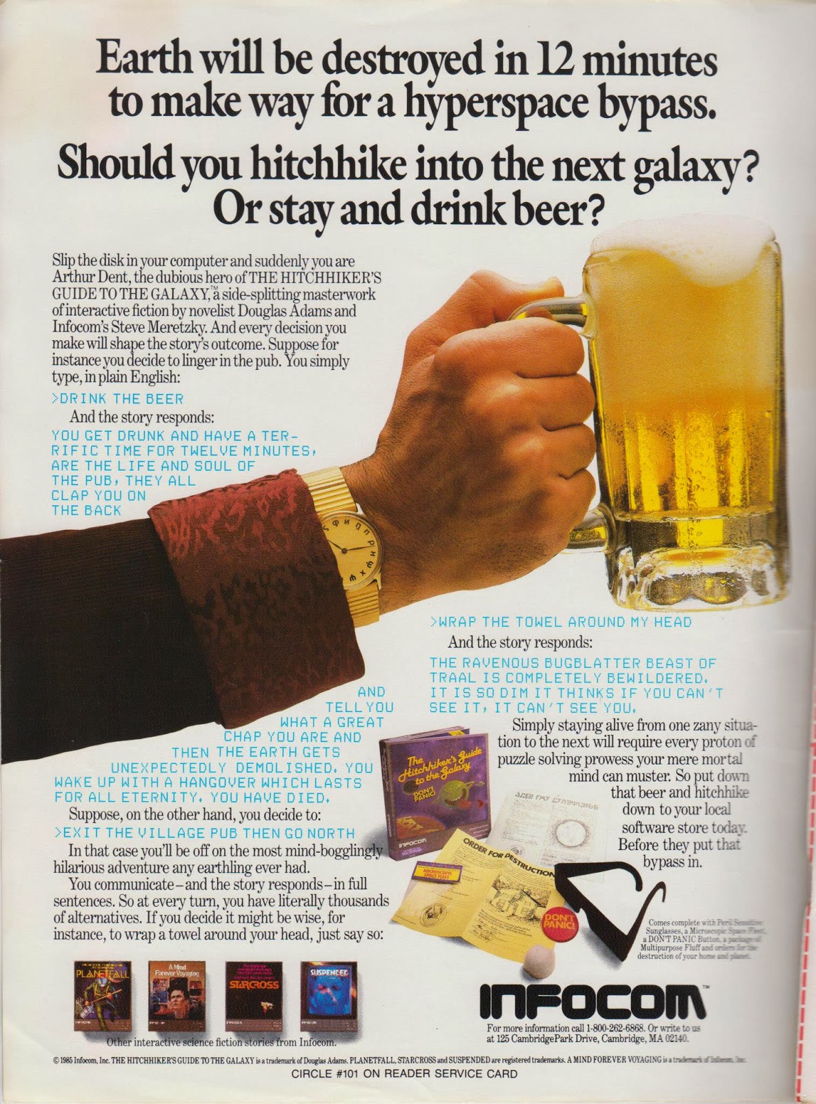 Hitchhiker's Guide to the Galaxy Photo: HHGG computer game funny package images