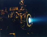 An ion drive, also known as an ion thruster