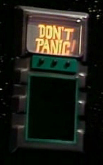 DON'T PANIC 1.25 Button Hitchhiker's Guide to the Galaxy HHGG Alien Comedy  SF